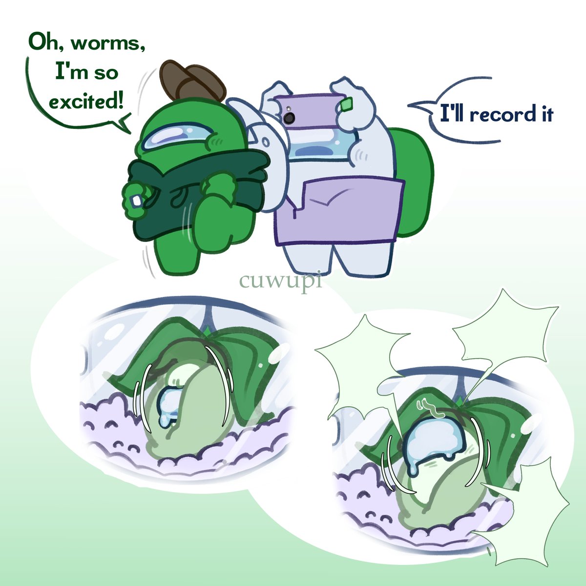 cuwupi's tweet photo. Meet baby Honeydew! ⸜(｡˃ ᵕ ˂)⸝♡ 

#AmongUs #AmongUsShow #Paidintern https://t.co/jtbsIOmbvt