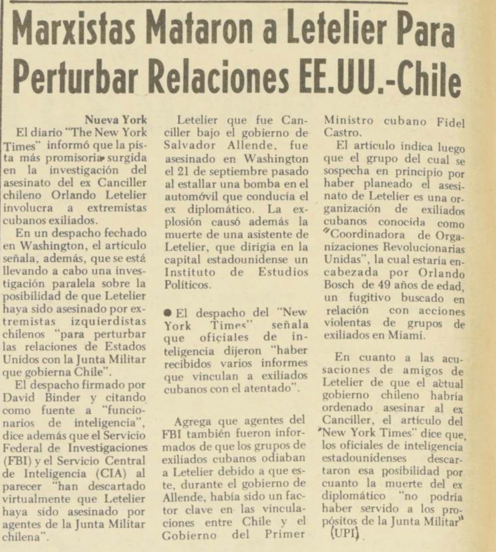 fotohistoriacl's tweet photo. Ahora sabemos que la orden vino directamente de Pinochet, pero así "informaba" la prensa de la dictadura.

Un día como hoy, hace 50 años. https://t.co/TLRgRybKKZ