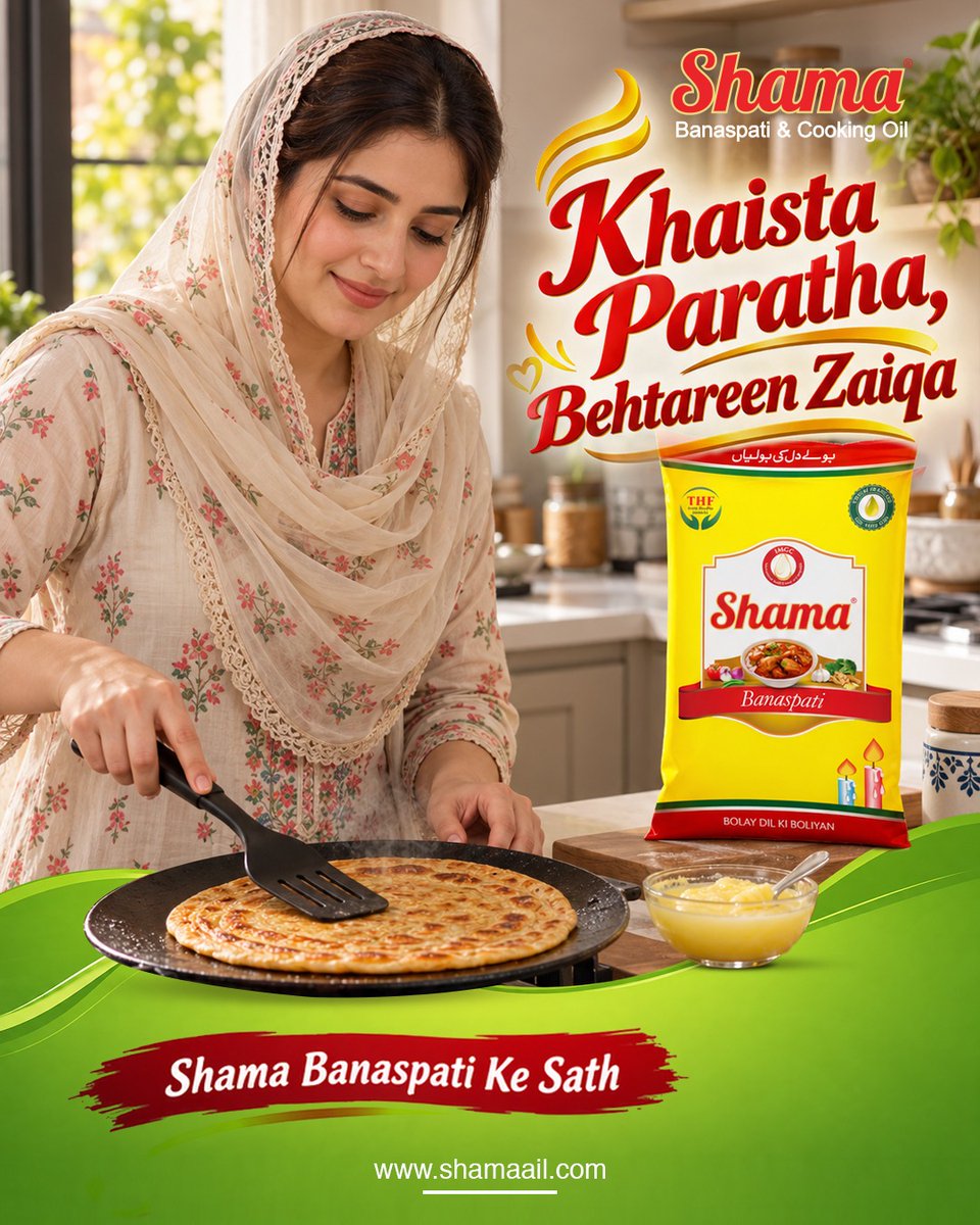 ShamaOil's tweet photo. Khaista Paratha, Behtareen Zaiqa. ❤️ https://t.co/b5Su2FS2u3