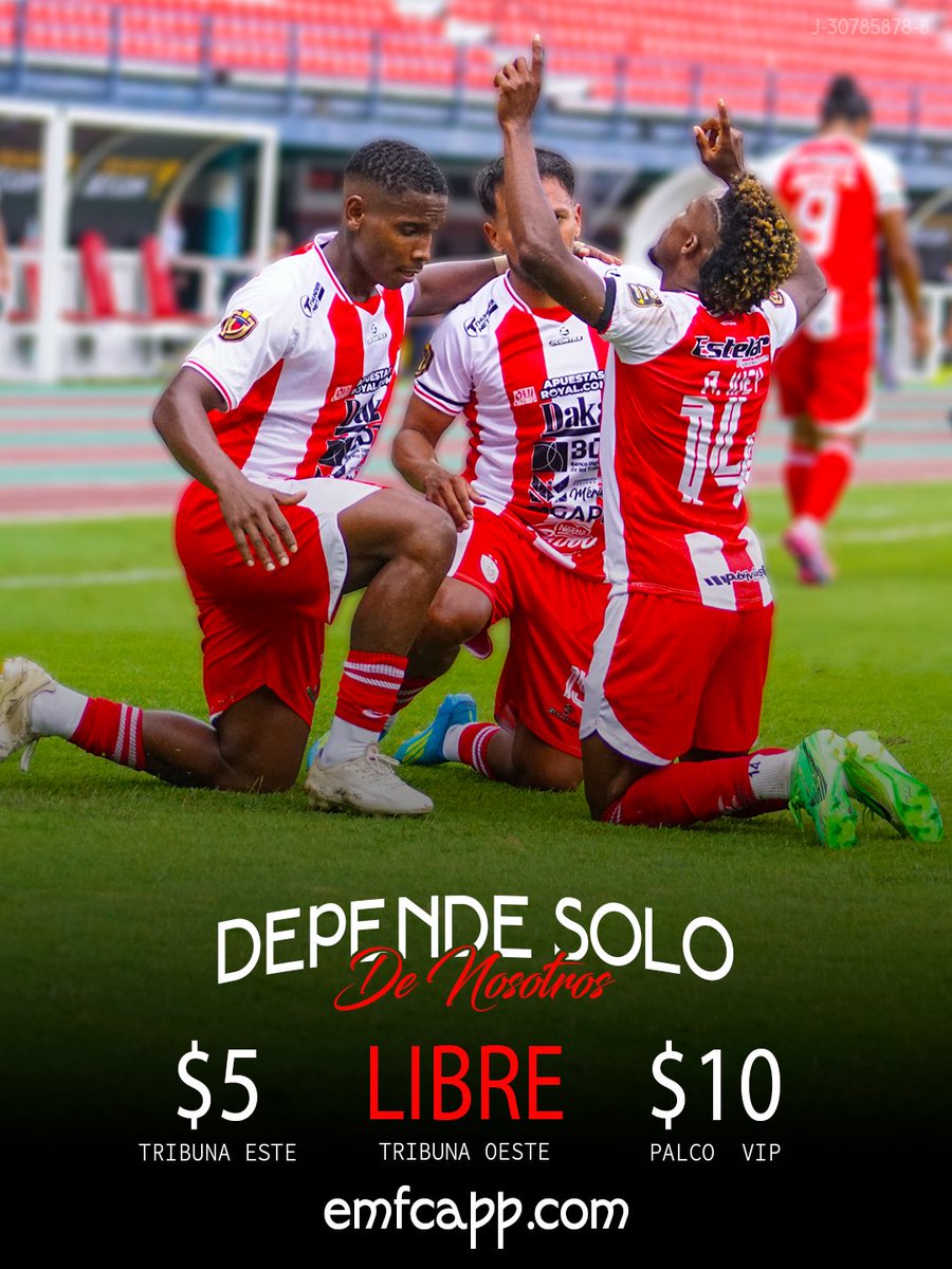 EstudiantesMEFC's tweet photo. ¡𝐏𝐨𝐫 𝐥𝐚 𝐜𝐥𝐚𝐬𝐢𝐟𝐢𝐜𝐚𝐜𝐢ó𝐧 𝐚 𝐥𝐚 𝐟𝐚𝐬𝐞 𝐟𝐢𝐧𝐚𝐥 𝐲 𝐒𝐮𝐝𝐚𝐦𝐞𝐫𝐢𝐜𝐚𝐧𝐚! 🔛🔴⚪️

📆 Domingo 18/10
⏰ 3:30 PM
🎟️ Tribuna Oeste: ¡GRATIS! 🤩
🎟️ Tribuna Este: $5 
🎟️ VIP Este: $10 

🔗 Compra tu entrada digital en https://t.co/g3jvhLtoUV

#ElEquipoDelPueblo https://t.co/WKrIw52YJ0