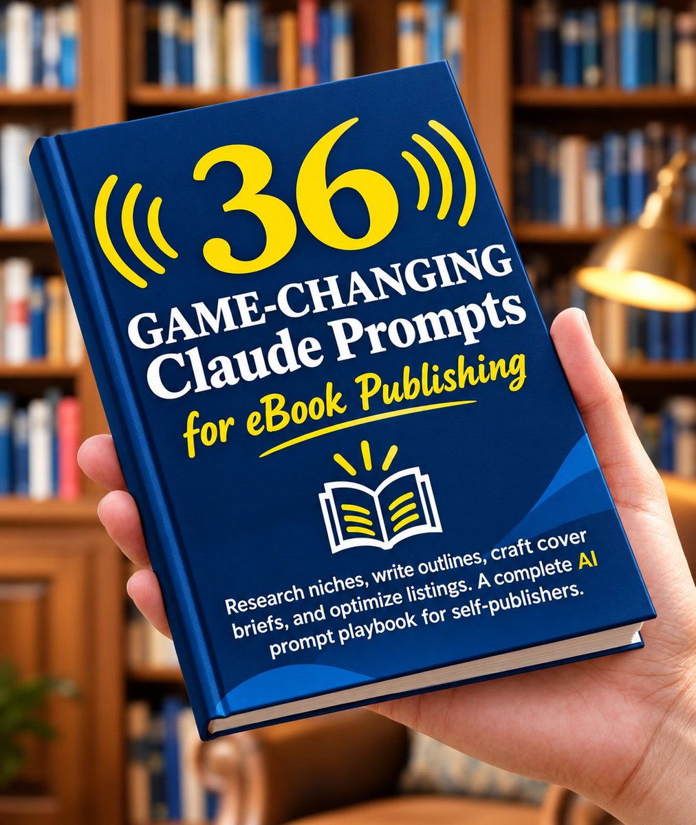 SharminAkt63010's tweet photo. 📚 Publish AI eBooks with Claude + ChatGPT!

No face. No personal brand. No team needed.

Just AI tools and 1 hour a day. 
🚀
I’ve compiled my AI publishing prompts into a 53-page guide!

❤️ Like this post + comment “Claude” and I’ll DM you the guide.
Follow to receive it! ✅ https://t.co/v838gGI5ux