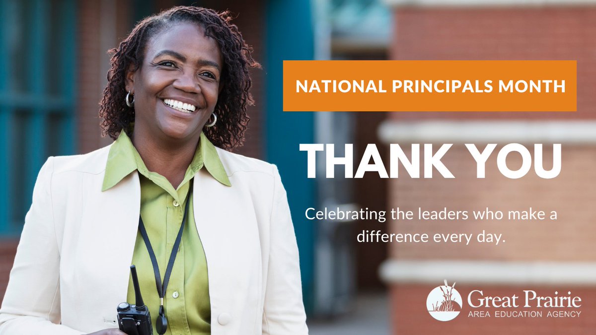 GPAEA's tweet photo. October is National Principals Month! 🧡 Thank you to the incredible Principals across Great Prairie AEA for your leadership, dedication, and commitment to student success. We appreciate all you do! #EveryDayatGPAEA https://t.co/uXhog5N6v5