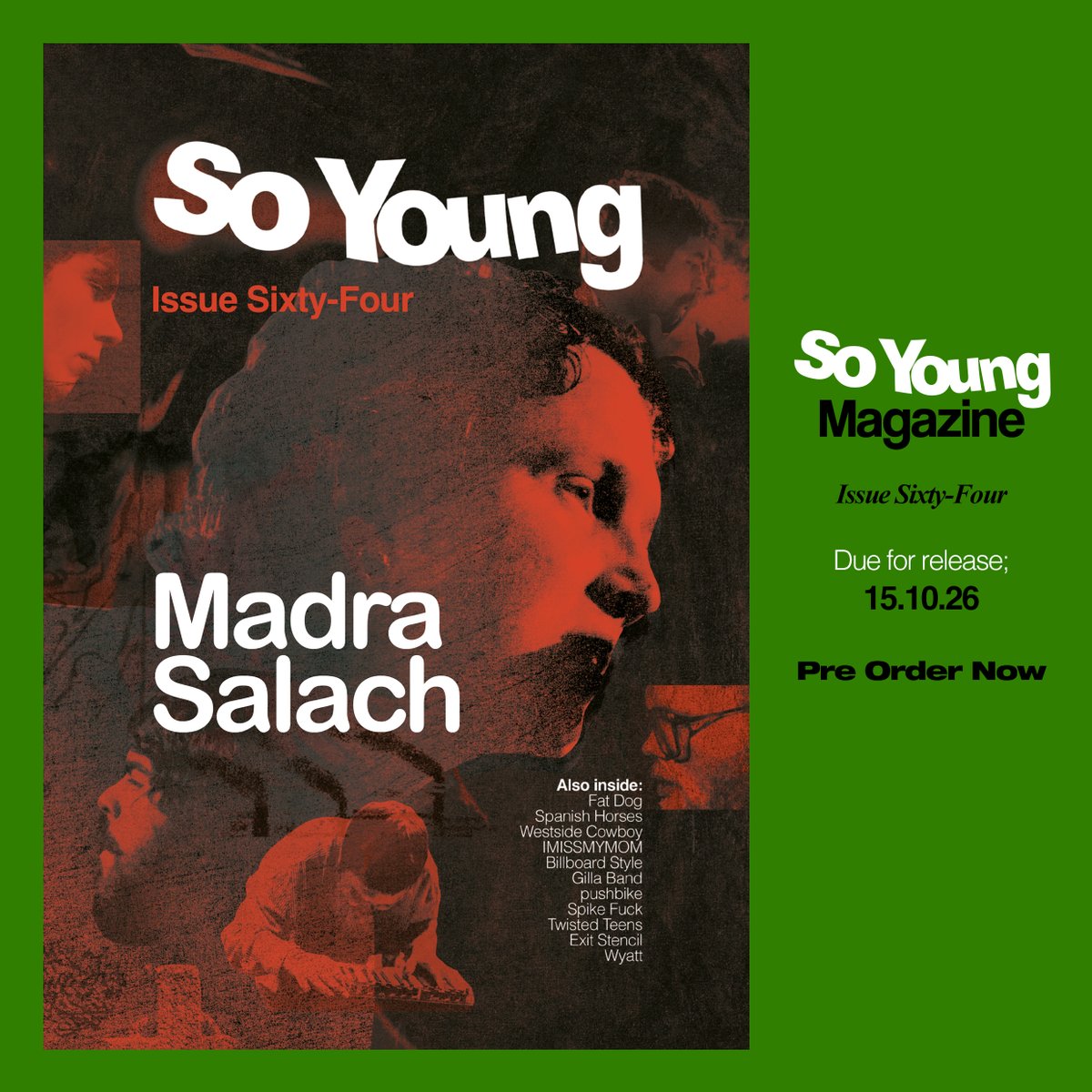 SoYoungMagazine's tweet photo. So Young x Madra Salach

Madra Salach are on the cover of the new issue (out Thursday) and to celebrate we've dropped a collaboration T-Shirt with the band.

Out now and available exclusively via our online shop.
https://t.co/MeCSK6jMH6 https://t.co/chFtqsFIsF