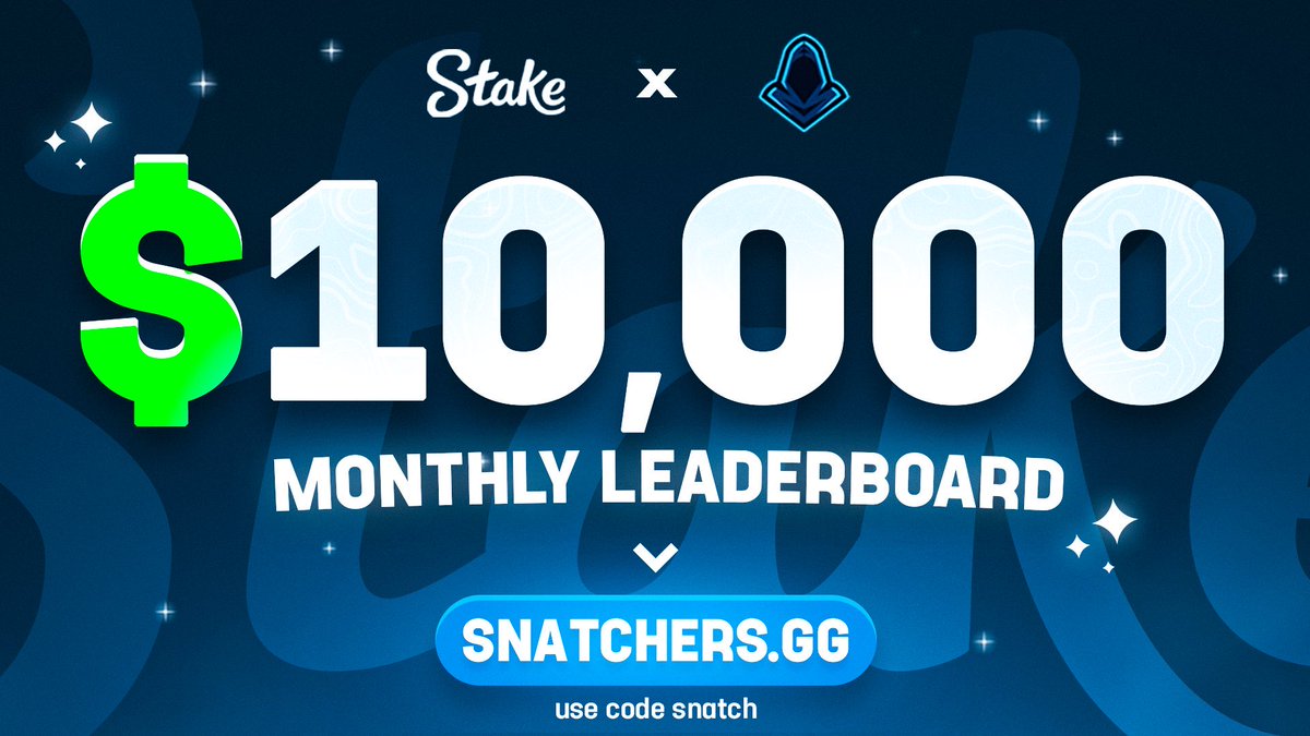 TheSnatch7's tweet photo. 🚨 The Monthly Leaderboard is LIVE! 🚨

💰 RT + Tag 1 for $100

• 🏅 $10,000 Monthly Leaderboard
• 🛡️ 10% Weekly Lossback
• 💎 Custom VIP Bonuses for High Rollers
• 🎯 Wager Targets
• 📅 Double Weekly

Use code "snatch" when signing up on @Stake or @StakeUsa.

For more info: 👉discord .gg/73qpKCcF5k
Live stats: snatchers .gg/leaderboard/stake