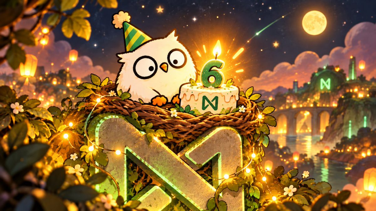 justhootfun's tweet photo. Guess whooo's turning 6 today? 🦉🎂

Happy birthday, @NEARProtocol!

Cheers to 6 years of building our eco tirelessly with some of the best minds, breaking barriers and bridging gaps, for empowering folks like us to thrive in a decentralized world!

The nest wouldn't exist without you. 🪹