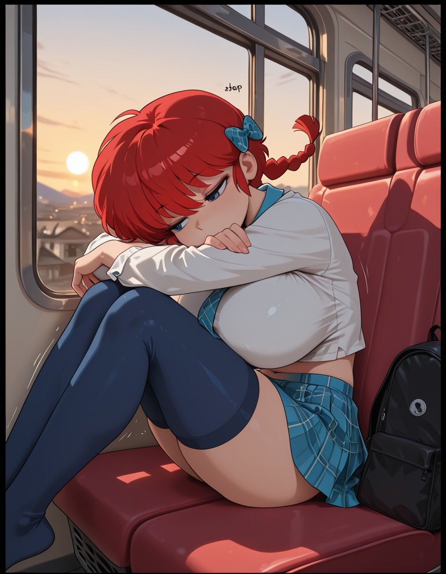ShadowWaifus's tweet photo. Ranma napping on the train ride home
That skirt is riding up and she doesn’t even care
#Ranma #Ranma1_2 #AnimeArt https://t.co/tKGNjcONNg