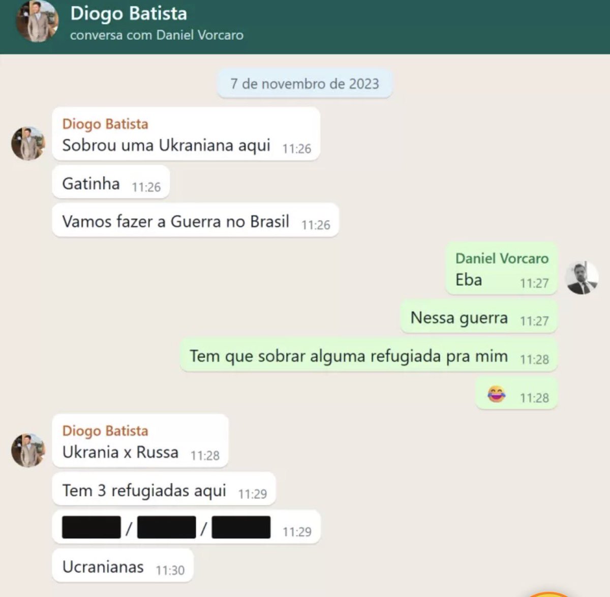 Pri_usabr1's tweet photo. Daniel Vorcaro era sócio oculto de agência de prostituição e financiou estrutura internacional que teria recrutado refugiadas ucranianas, com ao menos R$ 4,3 milhões segundo a PF. Mulheres eram chamadas de “escravas”, “quengas” e as mais jovens de “creches”. https://t.co/kaNkwfOjU3