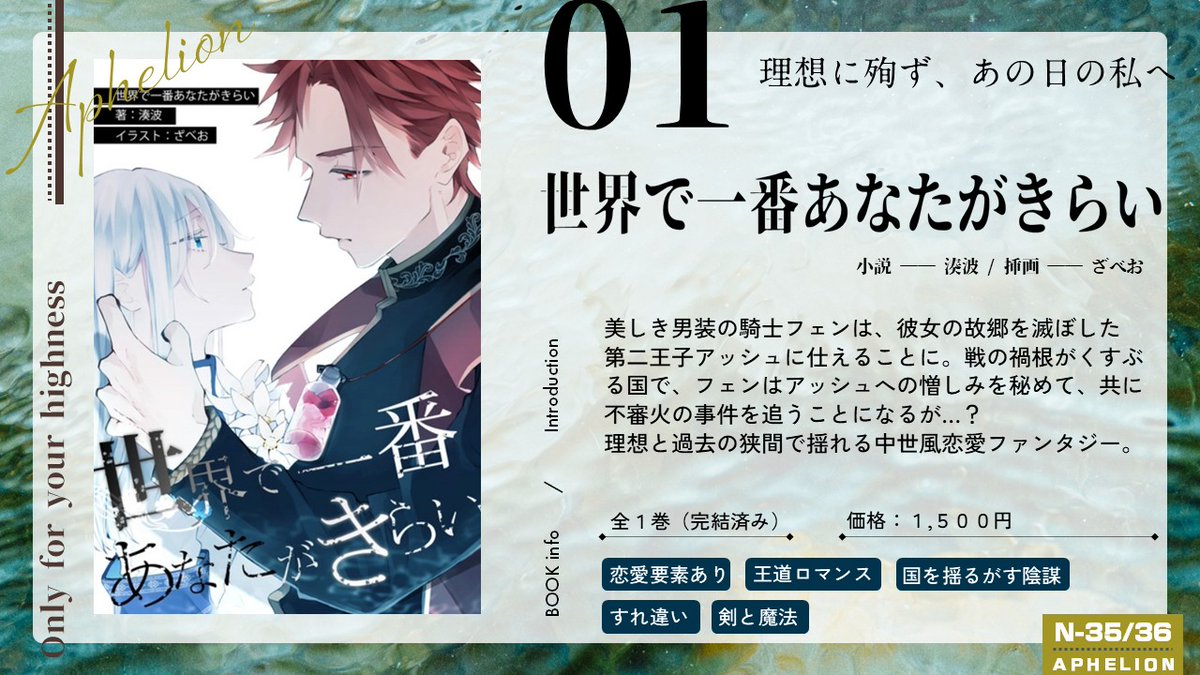 souha0113's tweet photo. #文学フリマ東京
◤◢◤既刊紹介１◢◤◢ 
国が滅びた後からはじまる中世風王道ファンタジー
『世界で一番あなたがきらい』

国を滅ぼした男と、国を滅ぼされたヒロインが、国を揺るがす事件の謎を追いかけます。すれ違いの恋愛がお好きな方におすすめです。  

■カタログ■
https://t.co/srpcV6U4zJ https://t.co/PJjZ8xEc2N