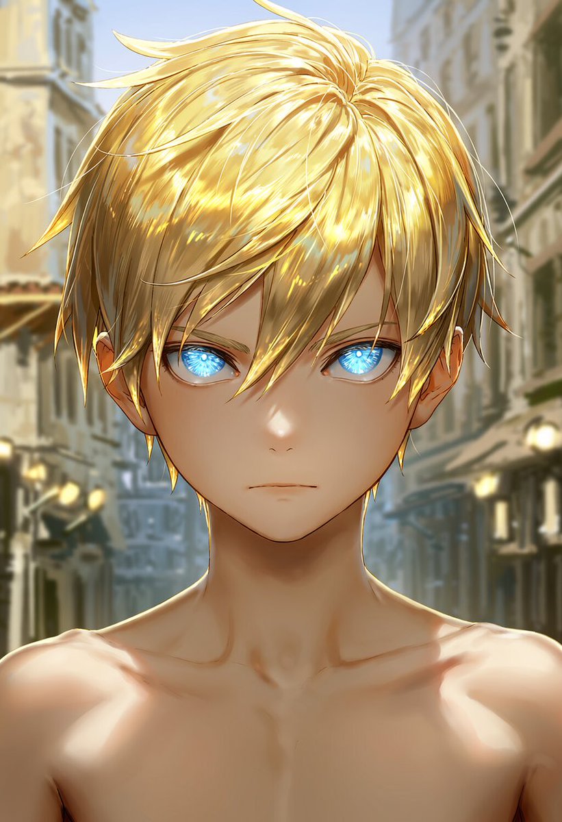 Boy_Knight_R18's tweet photo. 金髪青目のショタを試作 https://t.co/llQ73Hj92N