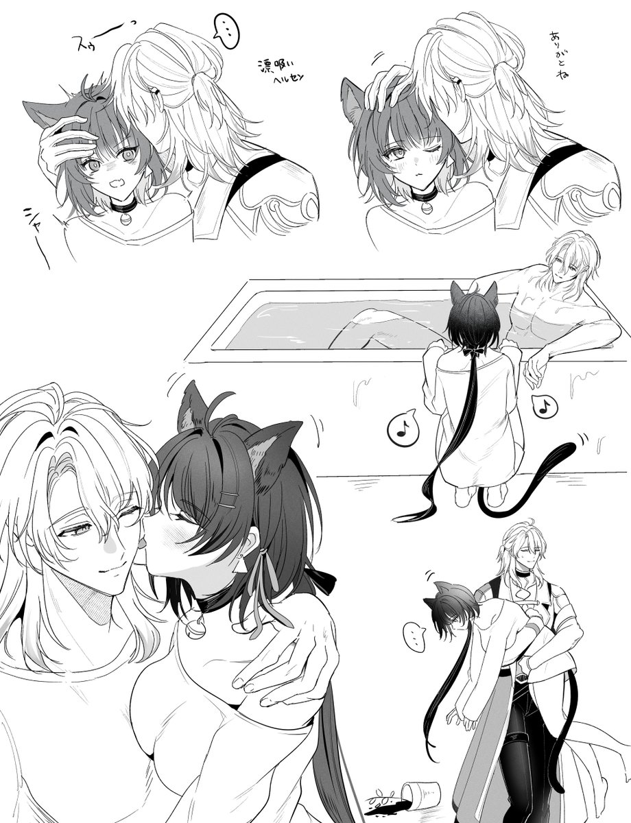 eiri_illust's tweet photo. 🧬と🐈‍⬛漂 https://t.co/O614DP4i59