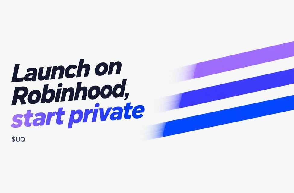uqprivacy's tweet photo. every launch on Robinhood Chain starts from a wallet anyone can trace back

uQ gives that wallet a clean start, from a private pool or straight from Zcash, then launches it on Pons V2 with every fee shown before you sign https://t.co/OnhKsgiOea