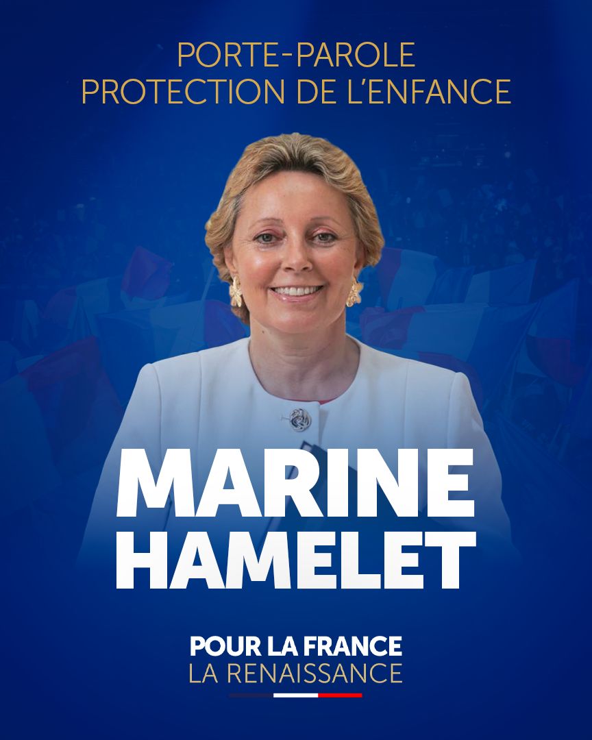 RNational_off's tweet photo. À l’approche de l’élection présidentielle de 2027, Marine Le Pen poursuit la constitution de son équipe de campagne et nomme Marine Hamelet porte-parole sur la protection de l’enfance.

Nous lui souhaitons pleine réussite dans sa mission !

💪🏻 Participez à la campagne : https://t.co/6ZJg9pxkKA
