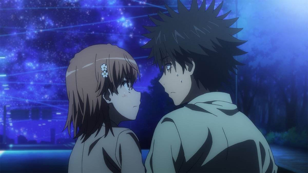 toaru_project's tweet photo. #とある時系列プレイバック
　
▞▟▗▘10月13日　🌃夜  ▖▙▚▛
　
病室を抜け出した上条を見つけた美琴は、「上条の記憶がないことを知っている」と言ってしまう。
美琴は上条への気持ちを初めて自覚する。　
　
続きはプロジェクトポータルへ
https://t.co/aEnK8bqO1w
　
✞『#とある魔術の禁書目録』