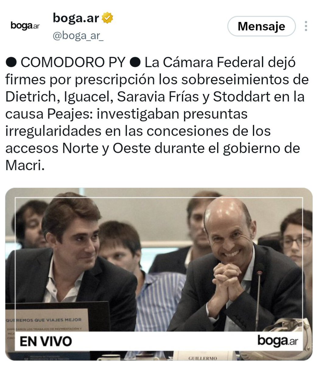 DrLeoMartinezH's tweet photo. Las causas contra funcionarios del gobierno de Cambiemos prescriben en Comodoro Py,  pero las de gobiernos peronistas terminan en condenas sin pruebas. https://t.co/X61t5Ey5Dq