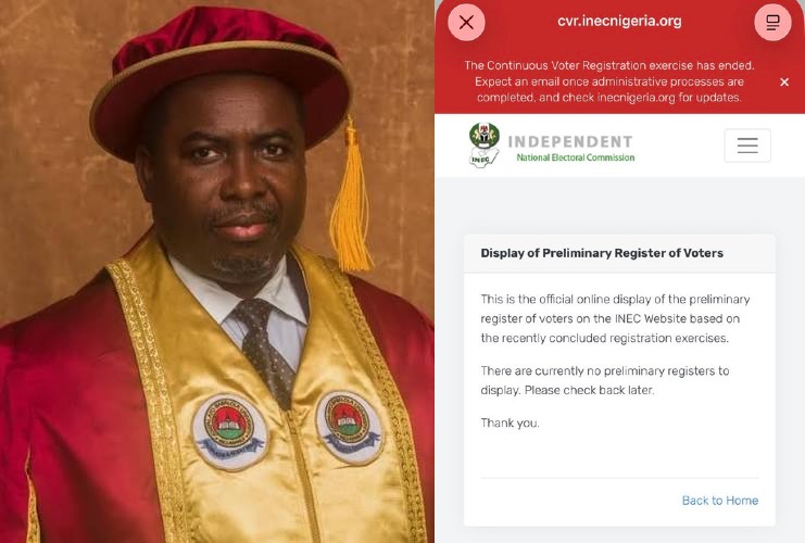 ParallelFacts's tweet photo. INEC Disregards Electoral Act, Refuses To Disclose Voters' Register, Hides Total Number Of Registered Voters a Move Critics Described As Ploy To Cook Fake Numbers In 2027 https://t.co/z4qI5pxQr4 https://t.co/RgEfmeSg2g