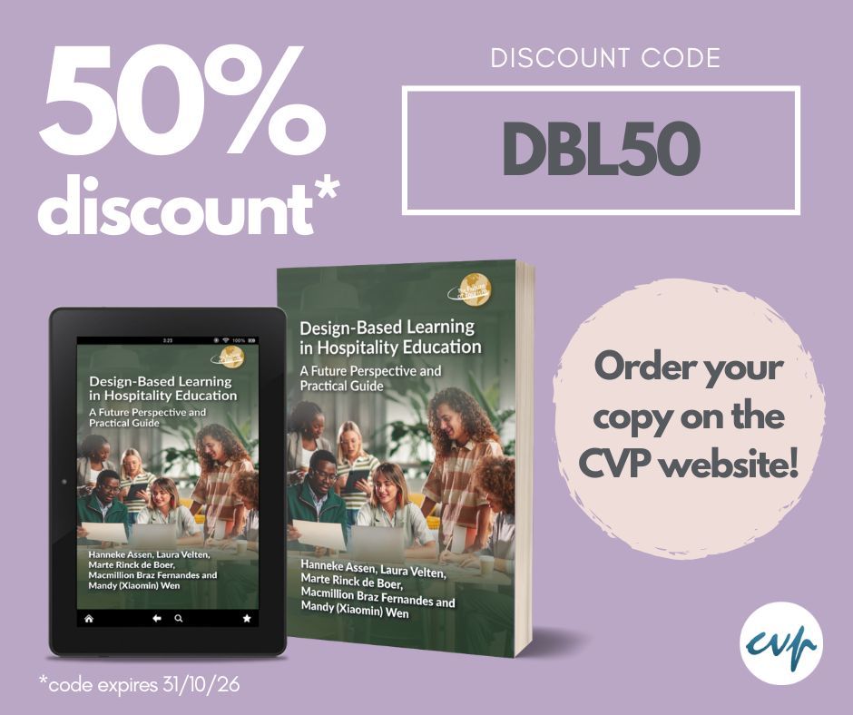 Channel_View's tweet photo. OUT NOW!

"Design-Based Learning in Hospitality Education: A Future Perspective and Practical Guide" by Hanneke Assen, Laura Velten, Marte Rinck de Boer, Macmillion Braz Fernandes and Mandy (Xiaomin) Wen

Get 50% off print or ebook formats with code DBL50 on our website ⬇️ https://t.co/G8r1JQr9jJ