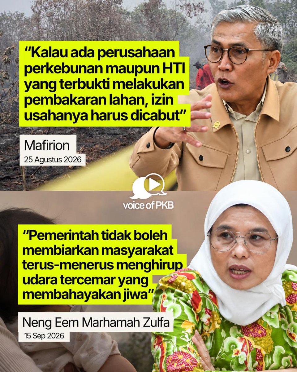 voiceofpkb's tweet photo. Sebelum karhutla meluas, legislator PKB @DPP_PKB sudah mengingatkan pentingnya pencegahan dan penanganan intensif. Namun, ketika kebakaran dan kabut asap kian parah hingga masyarakat kesulitan bernapas, suara dan desakan itu tak berhenti.
#VoiceOfPKB #Karhutla #BencanaNasional https://t.co/anUbg0KIK6
