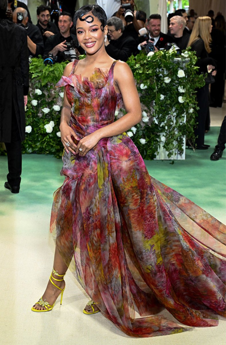 watchingirl's tweet photo. maleah at the 2024 met gala… she was so gorgeous. https://t.co/kIaZbvWrz8
