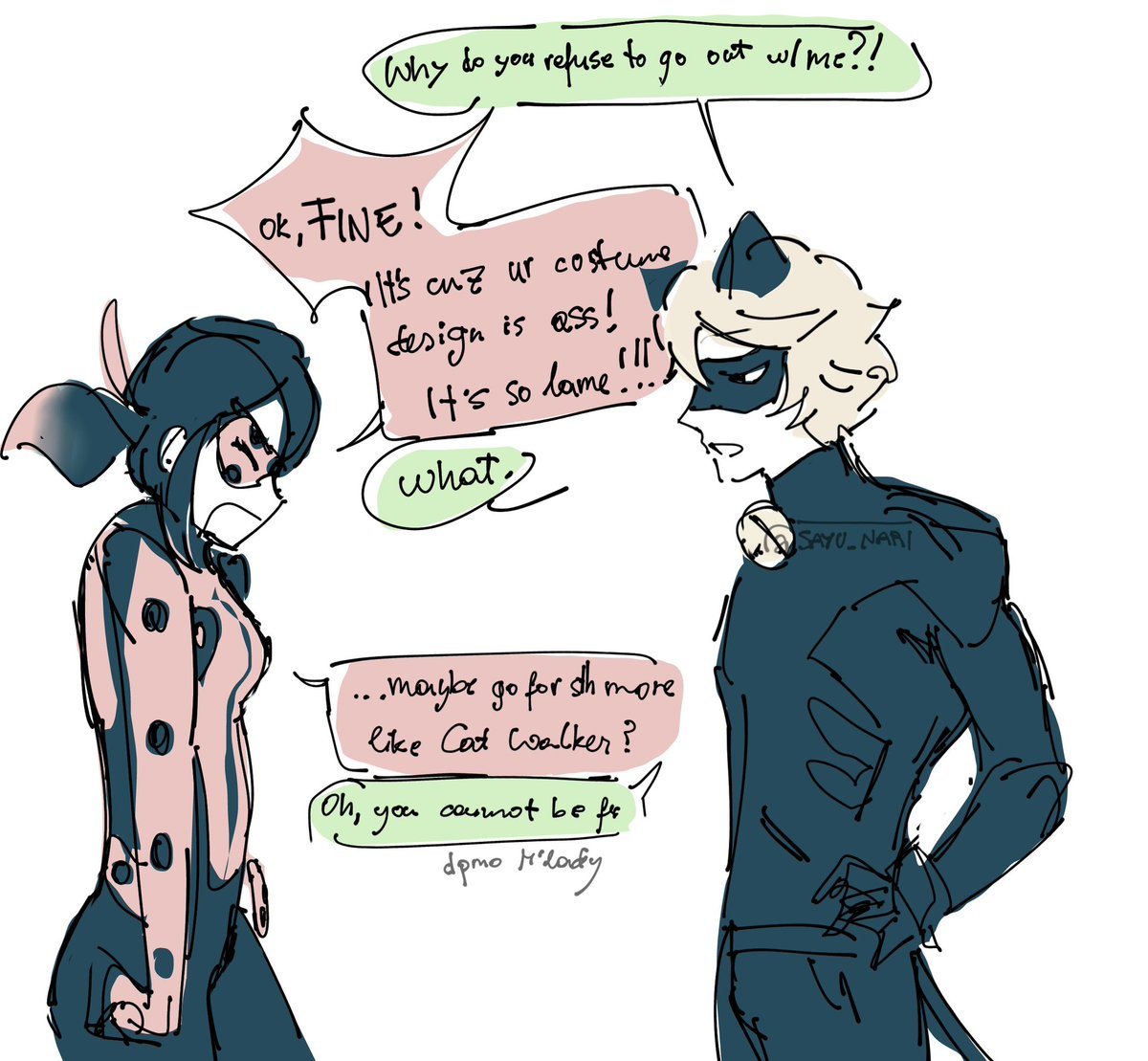 sayu_nari's tweet photo. Ladynoir shitpost https://t.co/bLr24wAimu