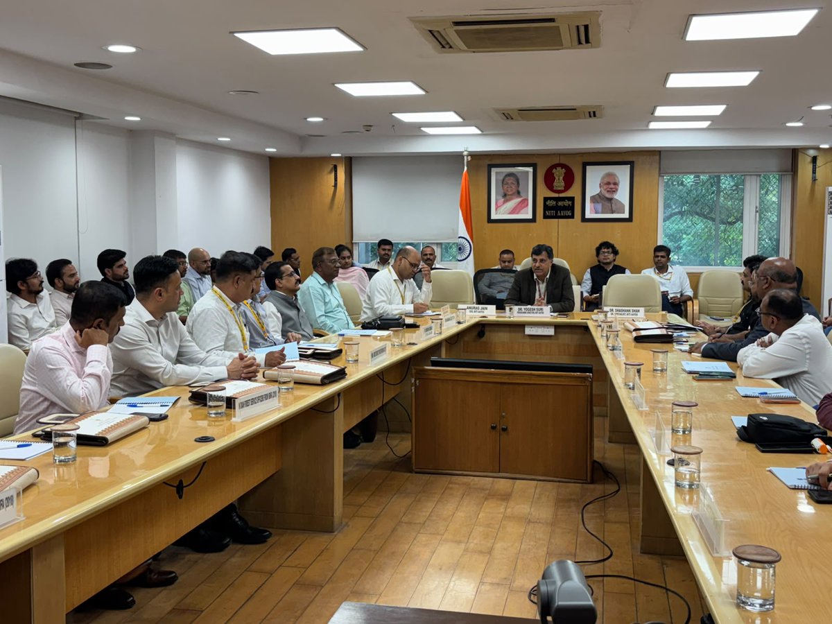 IGNFA_GoI's tweet photo. 📊 In the afternoon of 13th October 2026, the #IFSOfficers delegation visited #NITIAayog for high-level deliberations on strategic policy frameworks, Sustainable Development Goals (SDGs), and green growth.
The officers interacted with senior leadership at NITI Aayog to discuss the role of forest administration in national policy. 🌍
#MCTPPhaseIII #SustainableDevelopment #PolicyMaking
________________________________________
