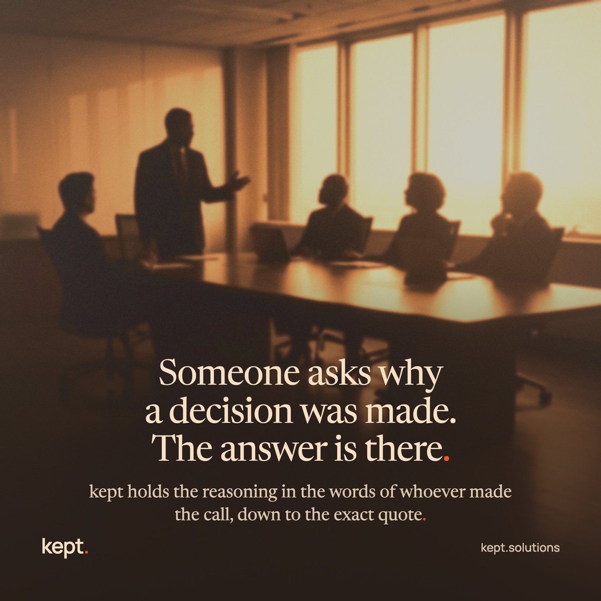 keptsolutions's tweet photo. A year from now, someone will question a call your team made today. https://t.co/6cql66GdXq