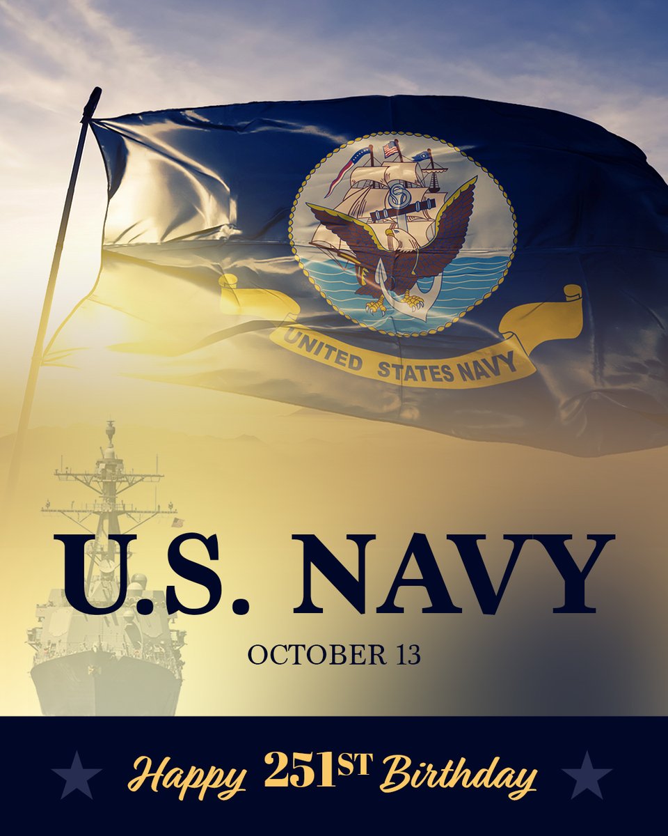 nysenategop's tweet photo. Happy 251st Birthday to the United States Navy! Today, we celebrate our maritime accomplishments and give our thanks to the brave men and women who keep our great nation safe, from sea to shining sea. ⚓🚢 https://t.co/KT2fynl1Lw