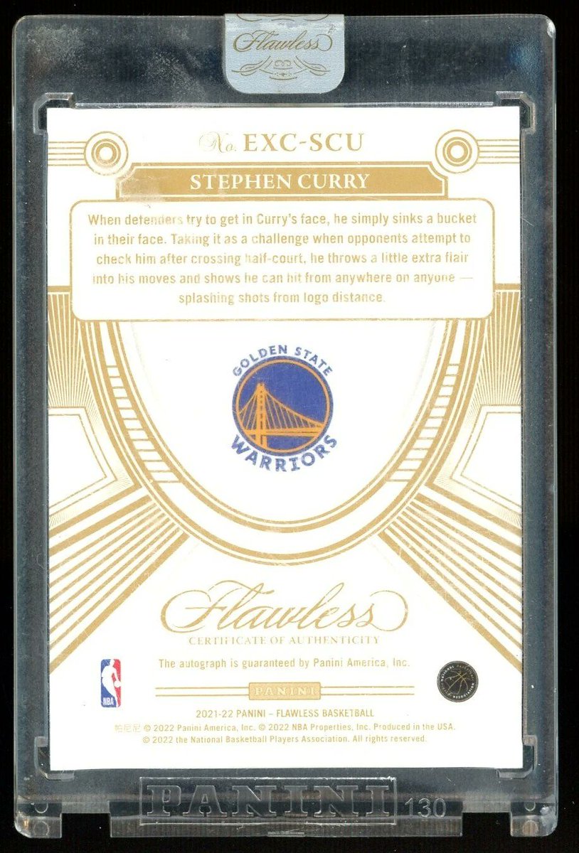 Neat_Rips's tweet photo. 2021-22 Panini Flawless Excellence Signatures Stephen Curry #EXC-32 Ruby /15 (Auto)

🔗 https://t.co/r6eM4aMraa

#ad #Warriors #SanFrancisco #DubNation https://t.co/pz7mAach58