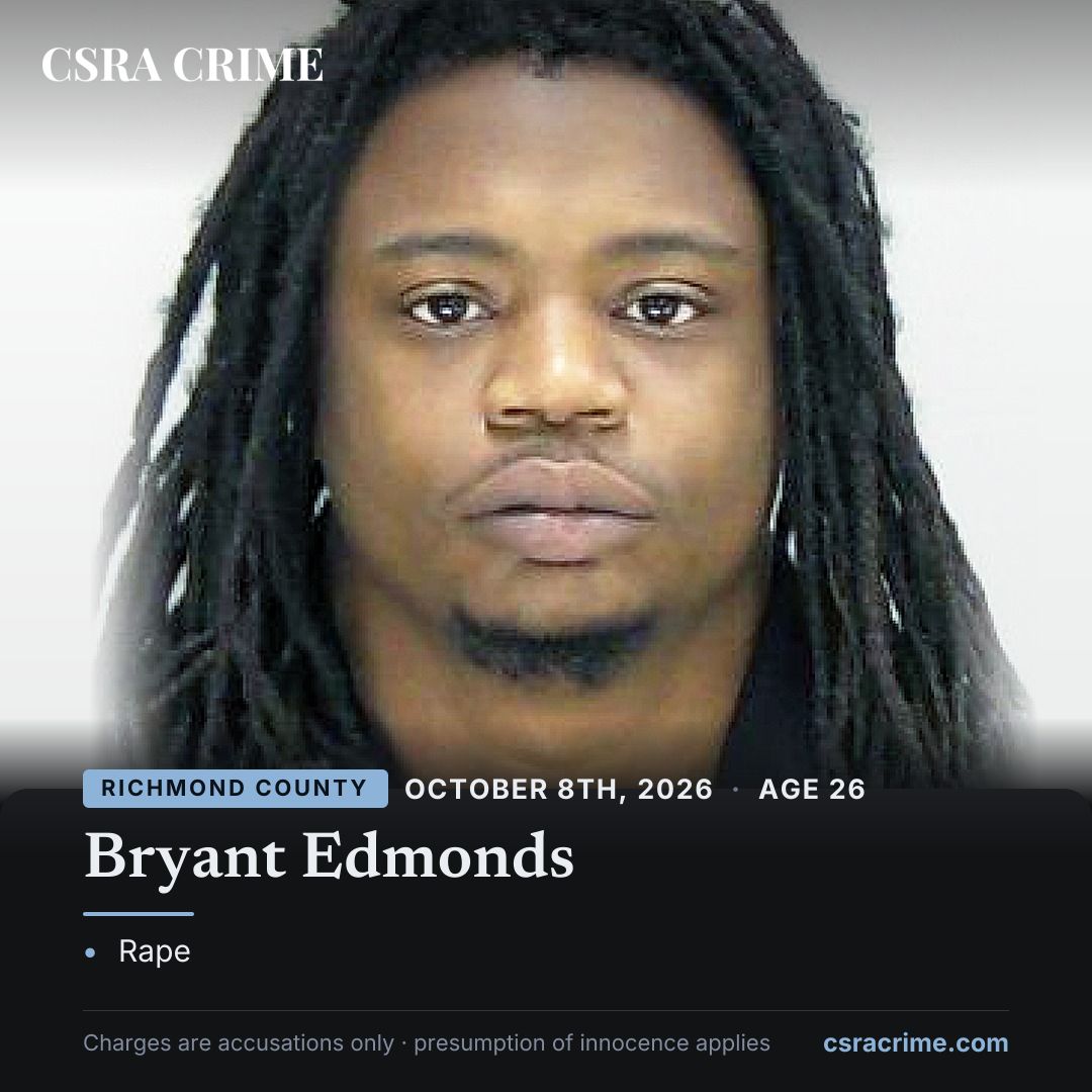 csracrime's tweet photo. Booked in Richmond County: Bryant Edmonds. He was booked on a rape charge. Presumption of innocence applies.

#CSRACrime #Richmond

https://t.co/3CoSfadqW7 https://t.co/TKyXAxZiyn