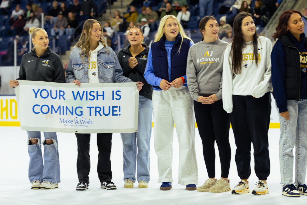 GoAugie's tweet photo. For a second straight year, Augustana University Athletics and its Student-Athlete Advisory Committee have led all of Division II in fundraising for its longstanding partner, Make-A-Wish! 

🗞️ » https://t.co/UarbKc4fd9

#BuildingChampions x @AugustanaSAAC x @MakeAWish https://t.co/1PveEEP80D