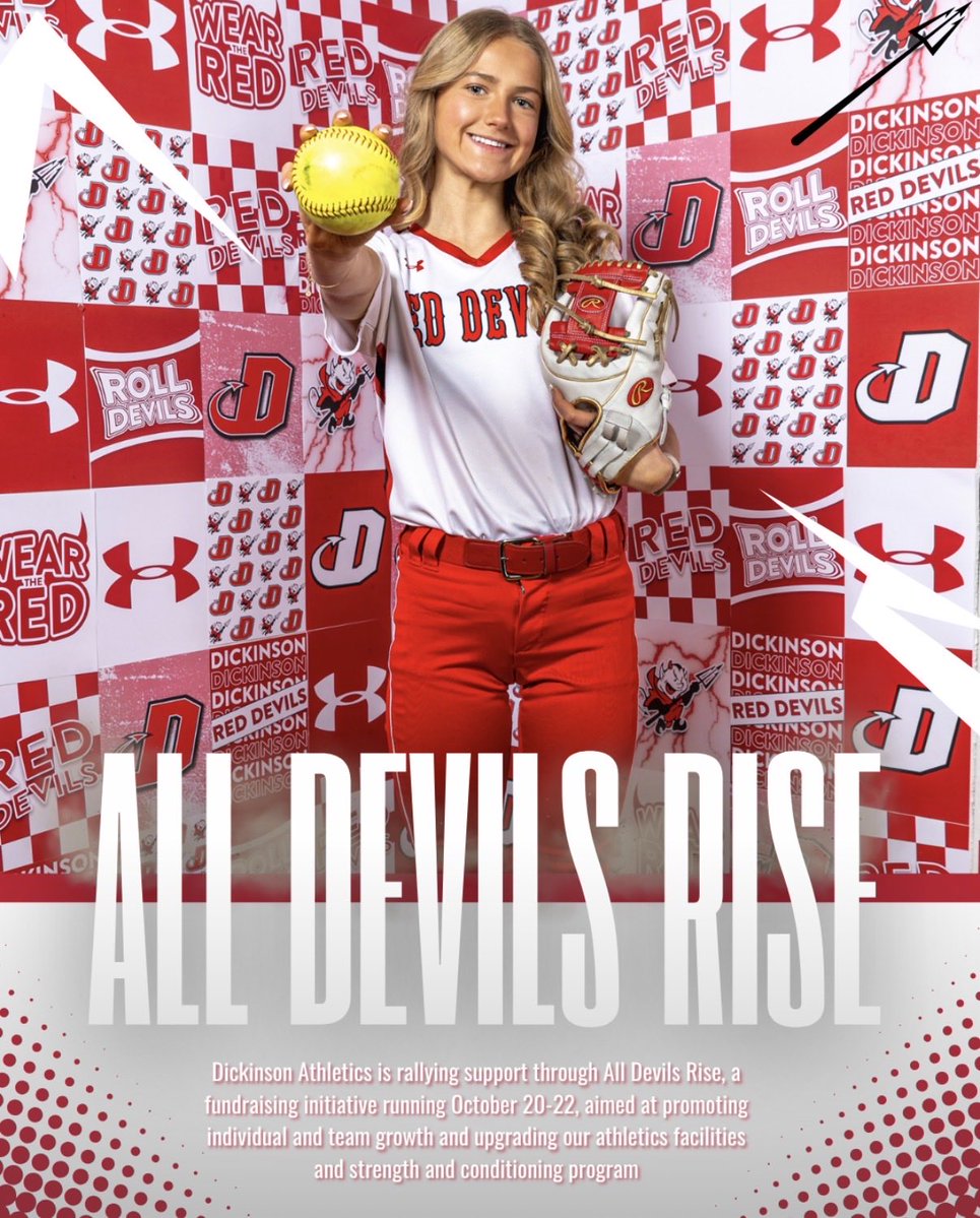 DickinsonSball's tweet photo. All Devils Rise is only a week away! 
Can we count on you to rise in support of Dickinson Athletics next week? 
#rolldevs https://t.co/KwgJstTI3O