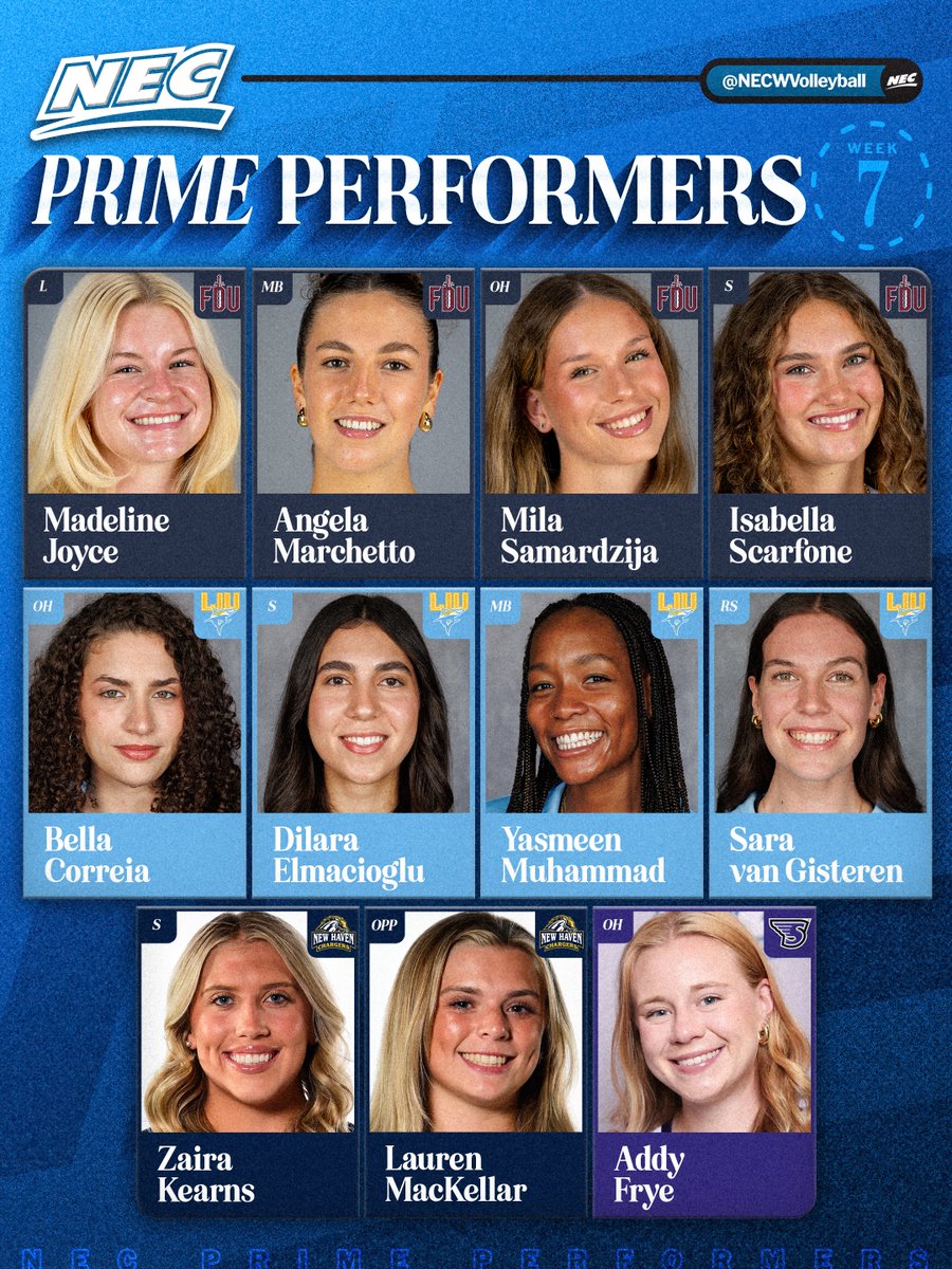 necwvolleyball's tweet photo. 🏐🥇 NEC Prime Performers (October 13)

#NECWVB x #OpportunityLivesHere https://t.co/klMURccrPT