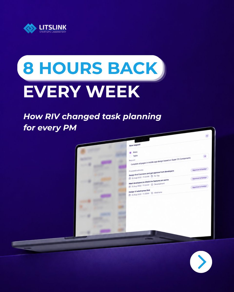 LitsLink's tweet photo. We built RIV, an AI task planning assistant that helped each PM save ~8 hours a week. ⏱️

60%+ faster task breakdown, with PMs in control of every subtask.

See how we built it ➡️ https://t.co/4XDAdW3Ddl

#AI #ProjectManagement #LITSLINK https://t.co/V30jc59h20
