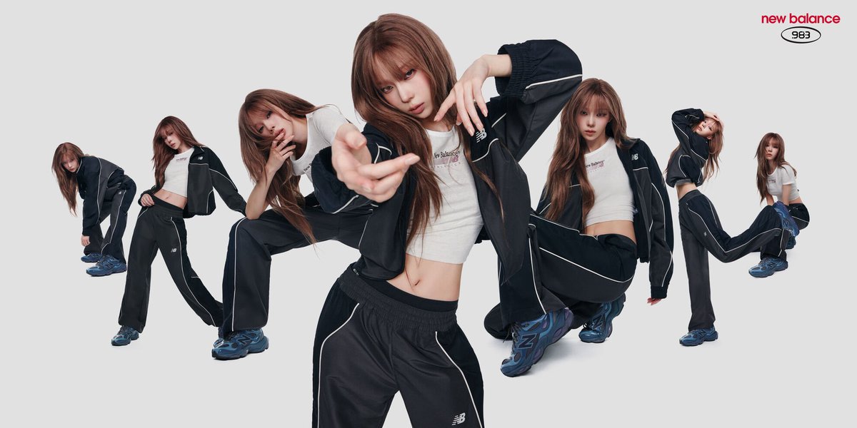 wntrult's tweet photo. aespa WINTER for New Balance 983. https://t.co/PytYojPUmj