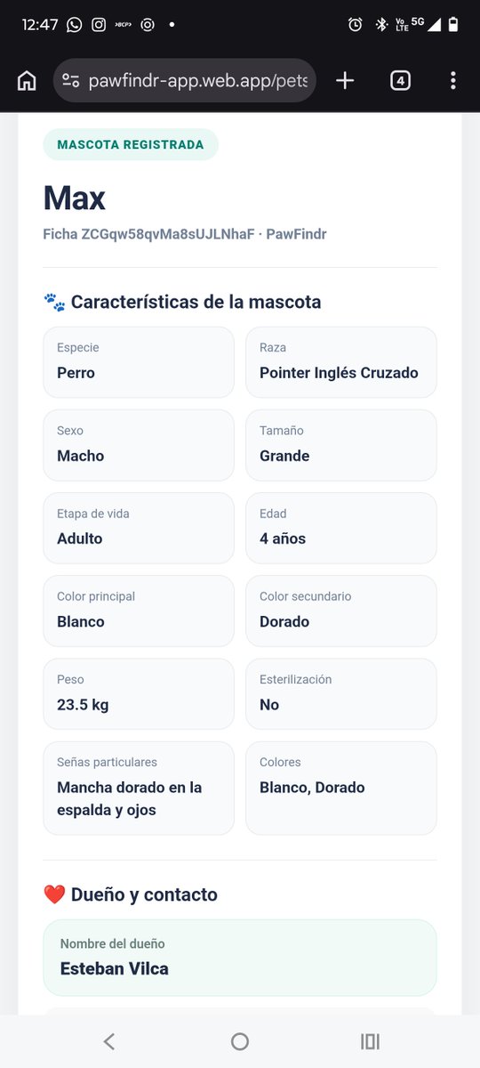 PawFindr's tweet photo. 🐶❤️ ¿Y si un pequeño QR pudiera ayudar a tu mascota a volver a casa?

Con PawFindr puedes crear un perfil digital para tu mascota, generar su código QR y actualizar su información cuando quieras. 🐾

🔐 Tú decides qué datos de contacto mostrar.

#PawFindr #Mascotas #PerrosYGatos https://t.co/O6zh0W5EkS