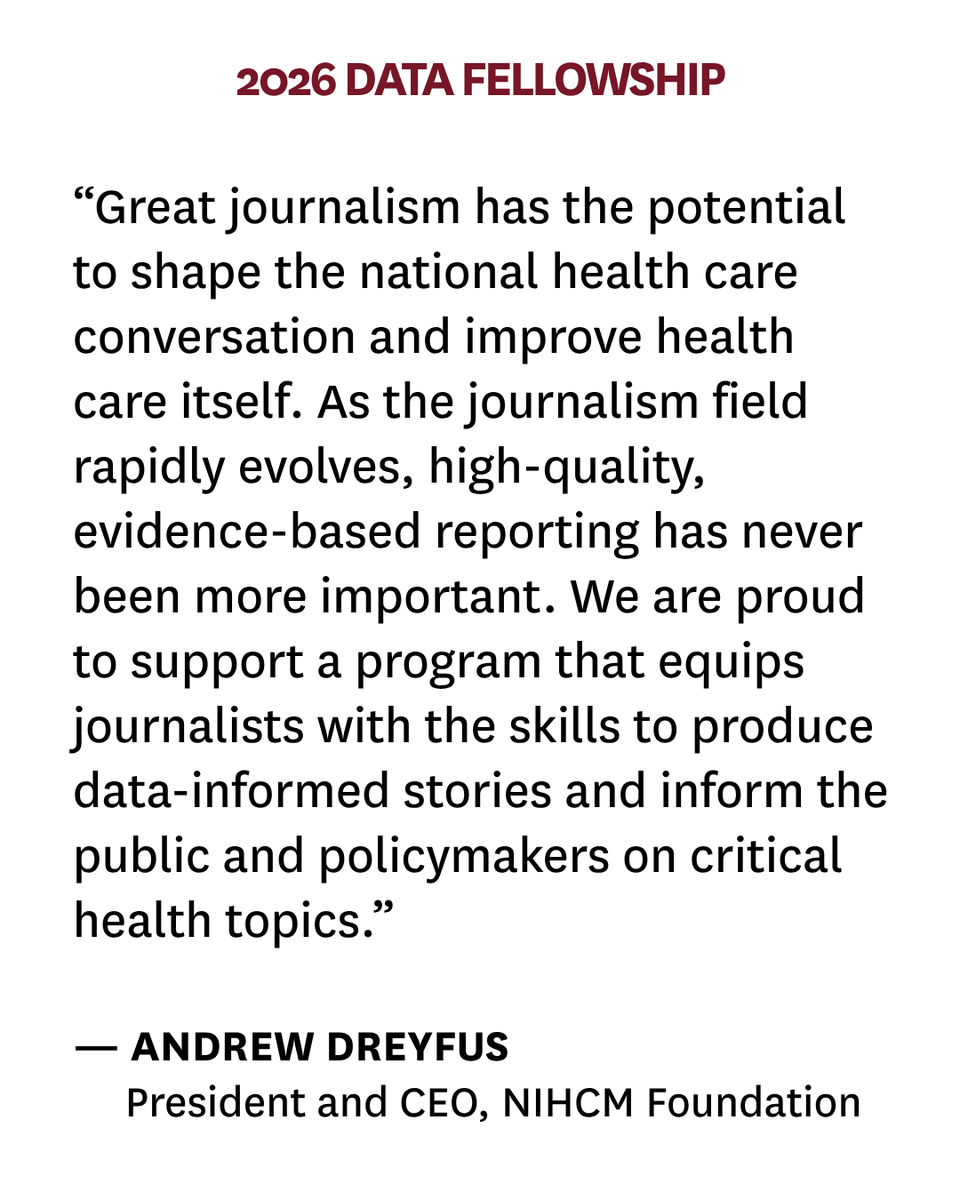 ReportingHealth's tweet photo. Thank you to @CalEndow, @CHCFNews, @DorisDukeFdn and the @NIHCMfoundation for their support of the Data Fellowship. https://t.co/GuplRHJdwO