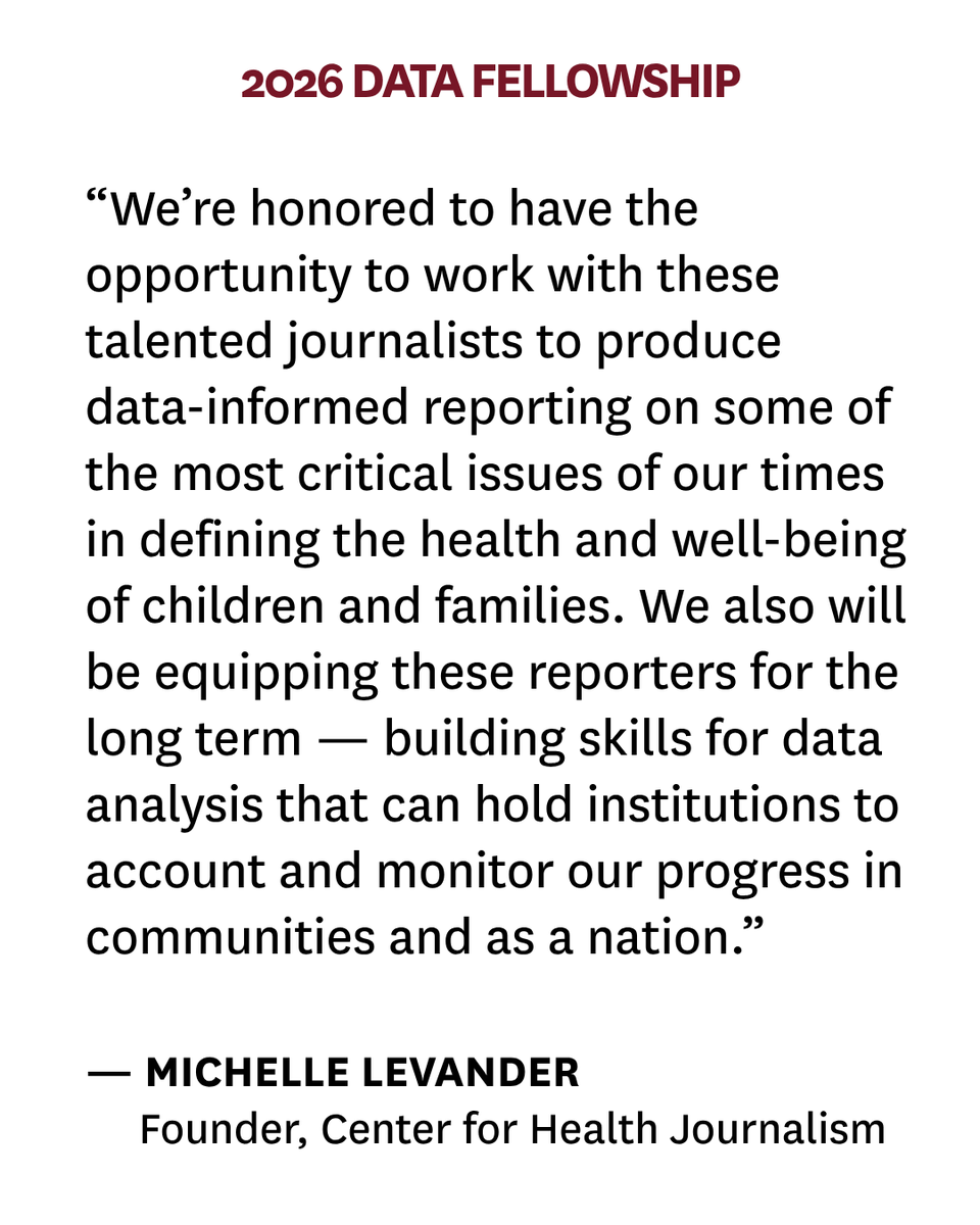 ReportingHealth's tweet photo. Thank you to @CalEndow, @CHCFNews, @DorisDukeFdn and the @NIHCMfoundation for their support of the Data Fellowship. https://t.co/GuplRHJdwO