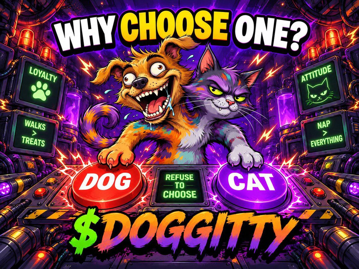 MKV_kyra's tweet photo. 🐶 DOG OR CAT? WHY CHOOSE ONE WHEN YOU HAVE $DOGGITTY? 😂🔥

One brings loyalty, the other brings attitude. Together, they bring chaos! 🐾💜

Which side are you on? 👀👇

🐶 DOG TEAM or 🐱 CAT TEAM?

$DOGGITTY is bringing the fun! 🚀🔥

@benjii_brwn  @JustJushox

#DOGGITTY #Memecoin #Solana