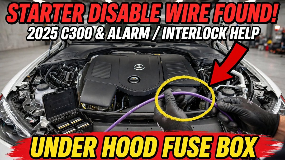 goautosound's tweet photo. 2025 Mercedes Benz C-Class Starter disable wire,Ignition wire,12 Vololt wire location for alarm or interlock device install 
https://t.co/xGwdpgsVQa
#Mercedes #Benz #c300 #Starter-disable https://t.co/Yh9FUjYKyJ