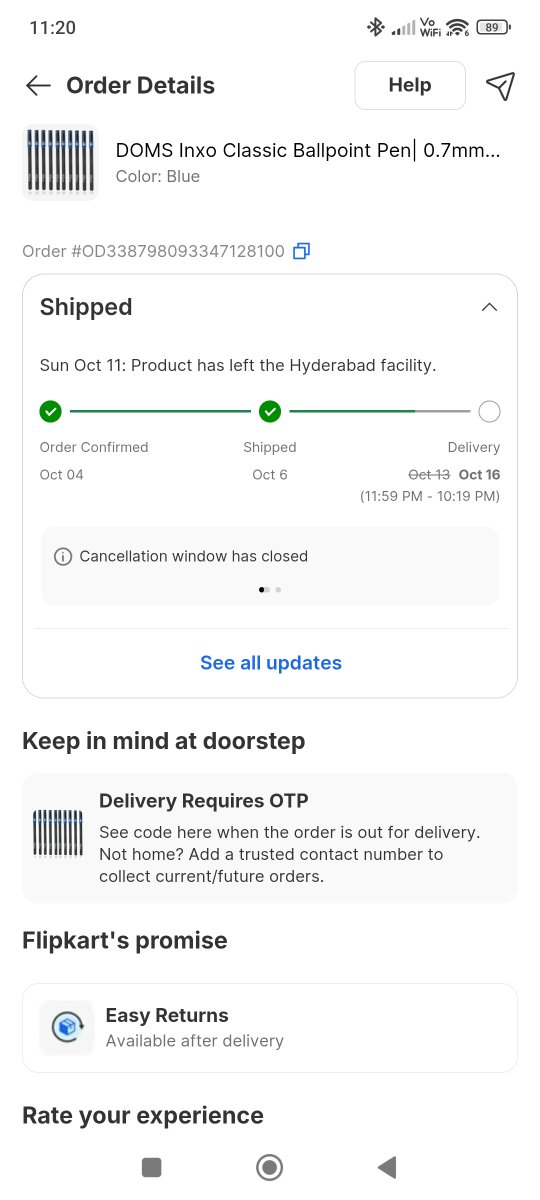 itsmycupftea's tweet photo. Every order is facing unexpected delay to reach my location 
Why I have to complain everytime?
@flipkartsupport @Flipkart why ain't smooth delivery possible to my location?
All the time I have to rant about no delivery/delayed delivery/ automatic cancellation without my consent? https://t.co/xjHqMZoclk
