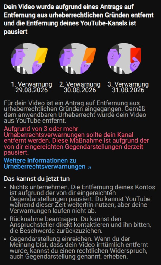 CartoonGerhard's tweet photo. If YouTube protects toxic mass reporters instead of long-term creators and artistic freedom, I will completely leave. But I demand a fair, manual check by a real person first. Please look into this. (3/3) https://t.co/0Ypizpb9cn
