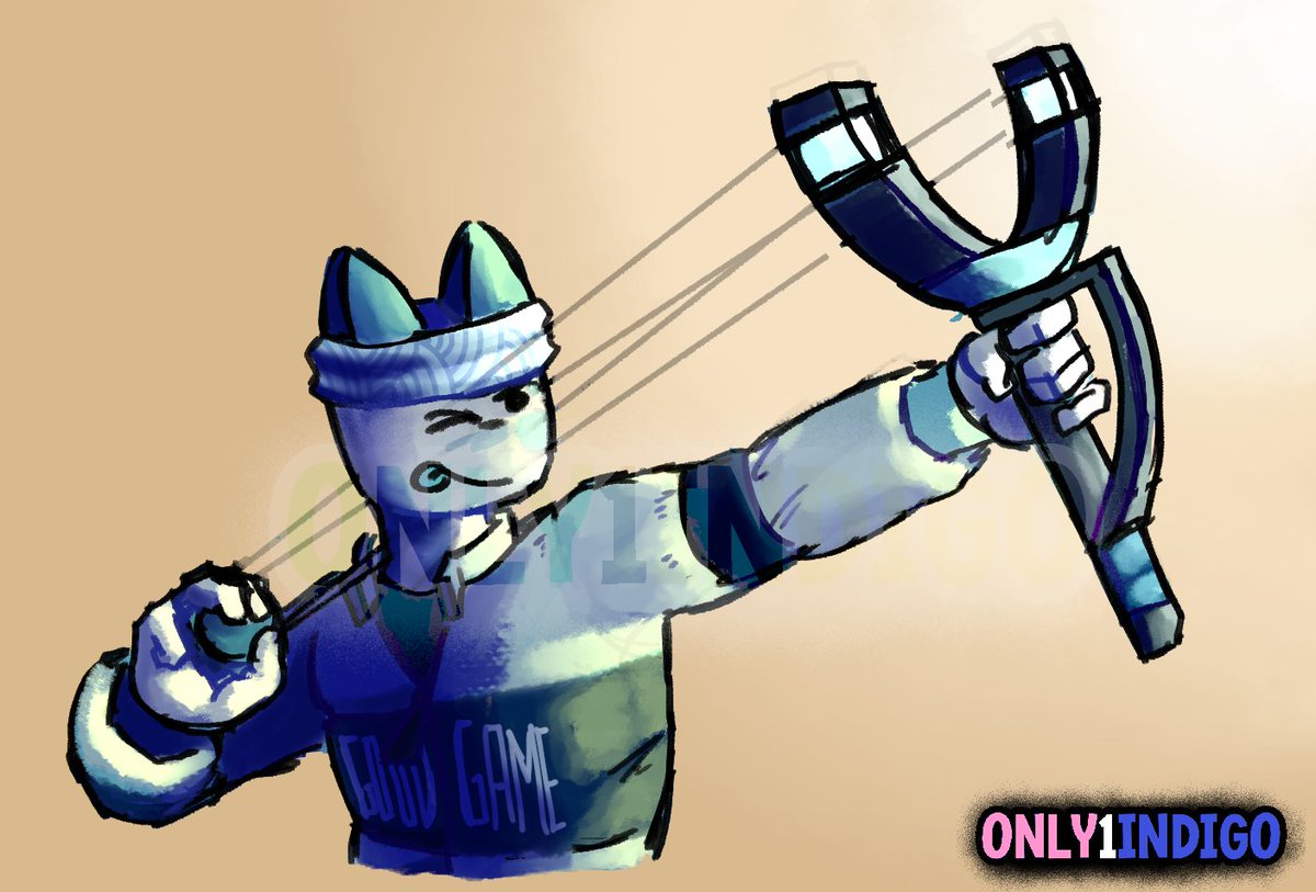 onlyoneindigo's tweet photo. Tried colouring in the slingshot doodle from a few days ago https://t.co/wfOGQtA0lH