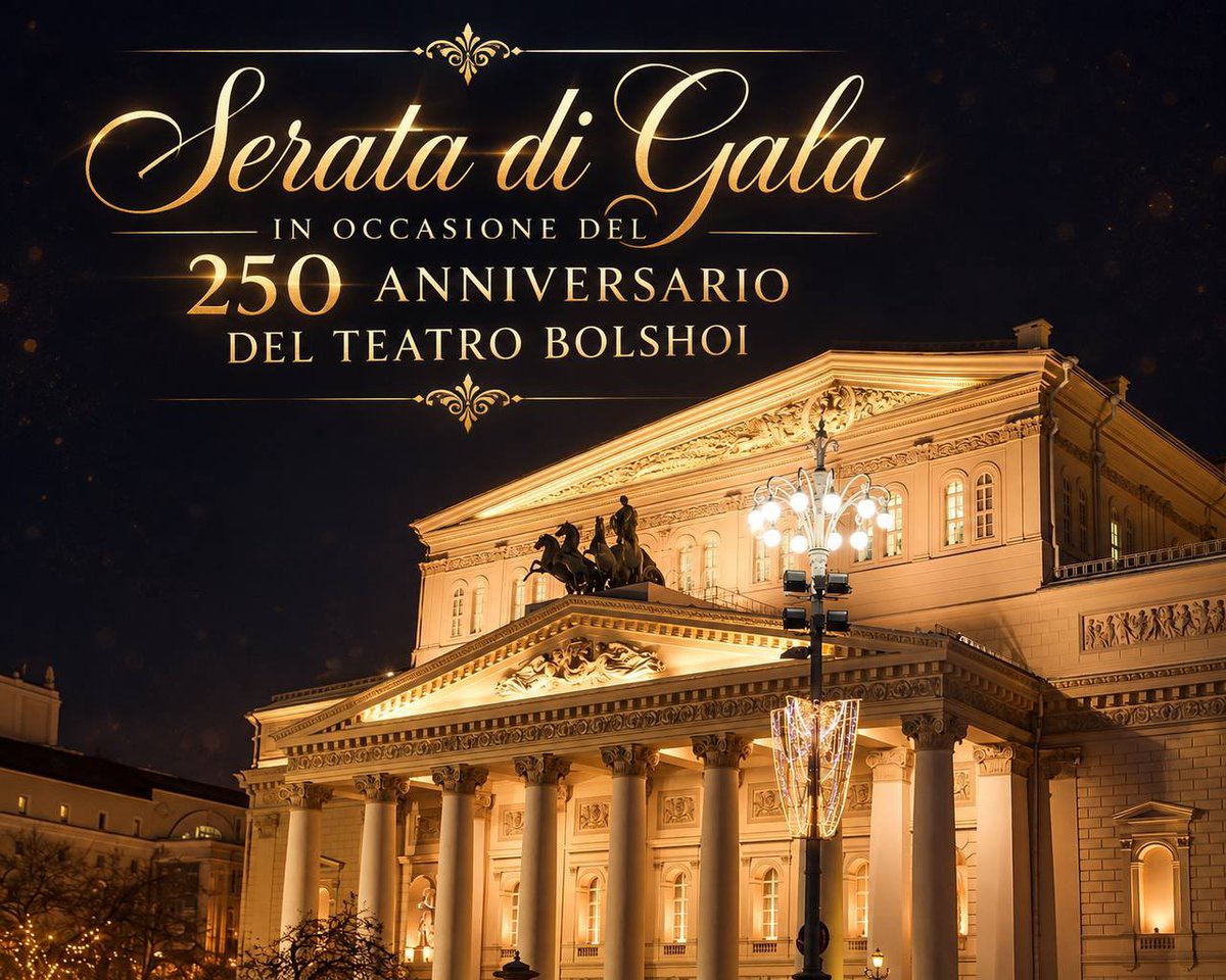 rusembitaly's tweet photo. Il 12 ottobre 2026, presso la residenza dell’Ambasciatore della Federazione Russa, Villa Abamelek, si è tenuta una serata di gala dedicata al 250° anniversario del Teatro Bolshoi, Teatro Accademico Statale Russo.
🔗 https://t.co/yUkb2c5CBt https://t.co/bY2tciUue1