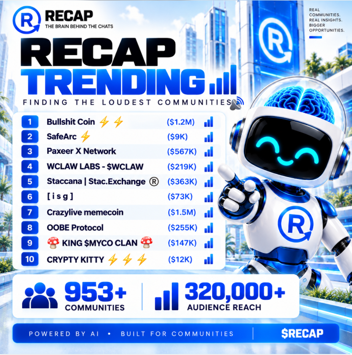 RecapThisBot's tweet photo. 🏆 THE FIGHT FOR VISIBILITY NEVER STOPS.

RECAP Trending is FREE — get your community ranked and competing for the Top 10.

🚀 Want to advertise across the entire RECAP ecosystem? Use /recap_boost for just 0.1 SOL.

More exposure. More eyes. More opportunities.

Add @RecapThisBot now!

Top10:
@BULLSHIT_ANSEM 
@SafeArcSpace 
@paxeer_app 
@wclawonsol 
@stacverse 
@infinitestonk 
@OOBEonSol 
@KINGMYCO_COIN 
@JTsBlessings