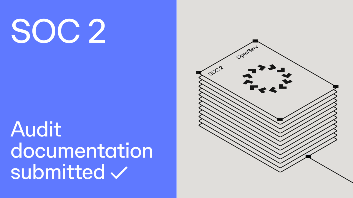 openservai's tweet photo. We're moving closer to a major milestone in OpenServ's enterprise expansion: SOC 2.

Following our work with Vanta, we've submitted our SOC 2 audit documentation to Prescient Security, with the independent audit beginning this month.

There's a massive opportunity for reliable, performant, and cost-effective AI infrastructure across the enterprise market. But for larger organizations, particularly in banking, financial services, and other regulated industries, performance alone isn't enough. Security and compliance are just as important when it comes to moving from evaluation to production.

As we continue building out SERV Reasoning's capabilities and enterprise distribution, we're also putting the necessary security foundations in place to support adoption at scale.

Completing the audit will be another important step toward opening up more commercial opportunities and bringing SERV Reasoning to a much broader enterprise market.

More to come as we progress through the audit.