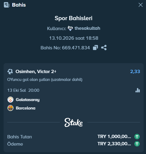 sakultah31's tweet photo. Gelirse buradan 2 kişiye 50'şer bin TL

NOT: Bahis Osimhen 2 isabetli şut sitede çeviri hatası var
NOT 2: Beğenenlerden 2 kişi seçeceğim gelirse https://t.co/9kC1wmdhCu