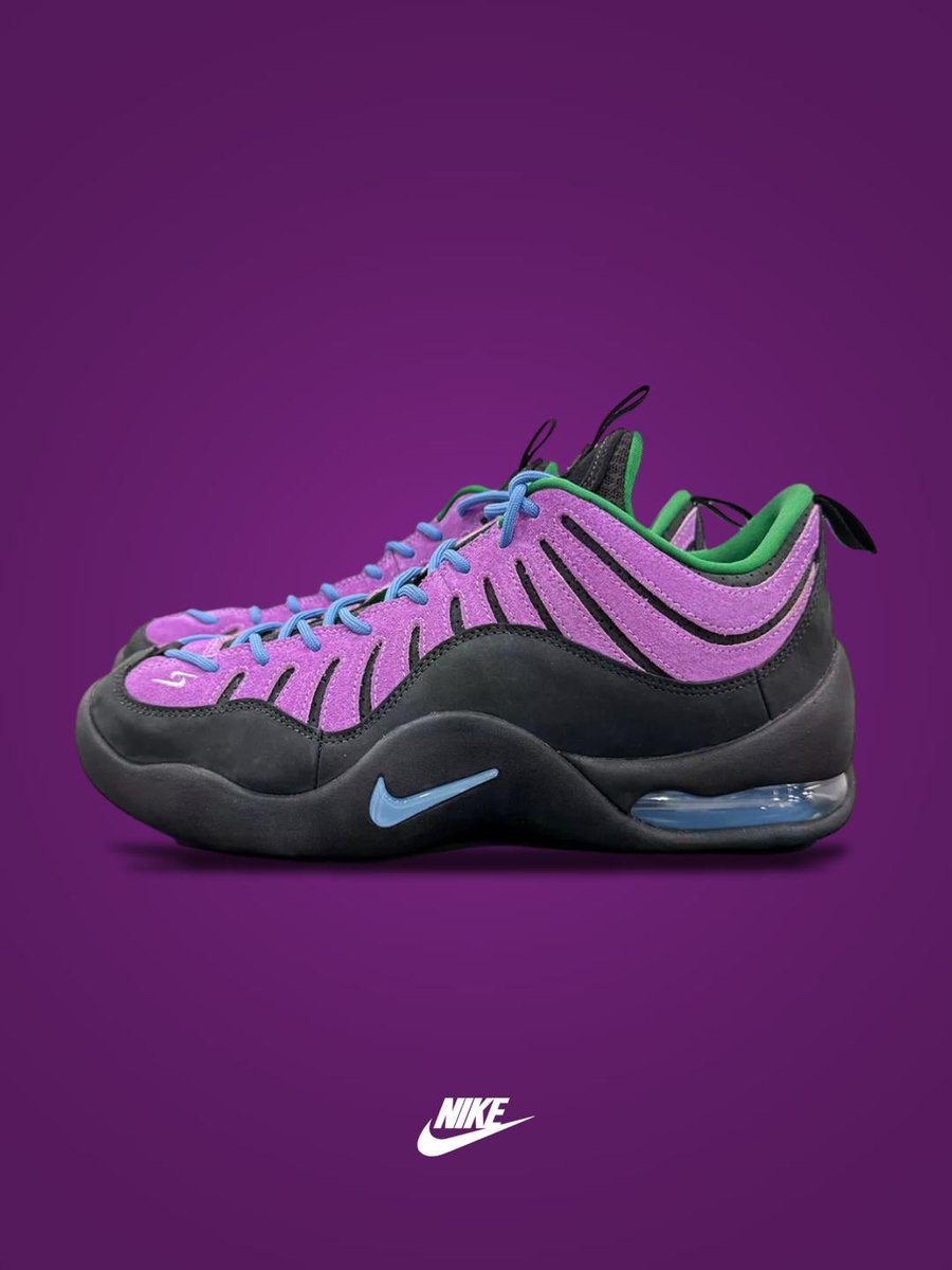 Kixify's tweet photo. Jae Tips x Nike Air Bakin Low Purple Stardust / Blue Beyond release March 2027 for $160. https://t.co/275apTCH3q https://t.co/QEbPjzNhK6