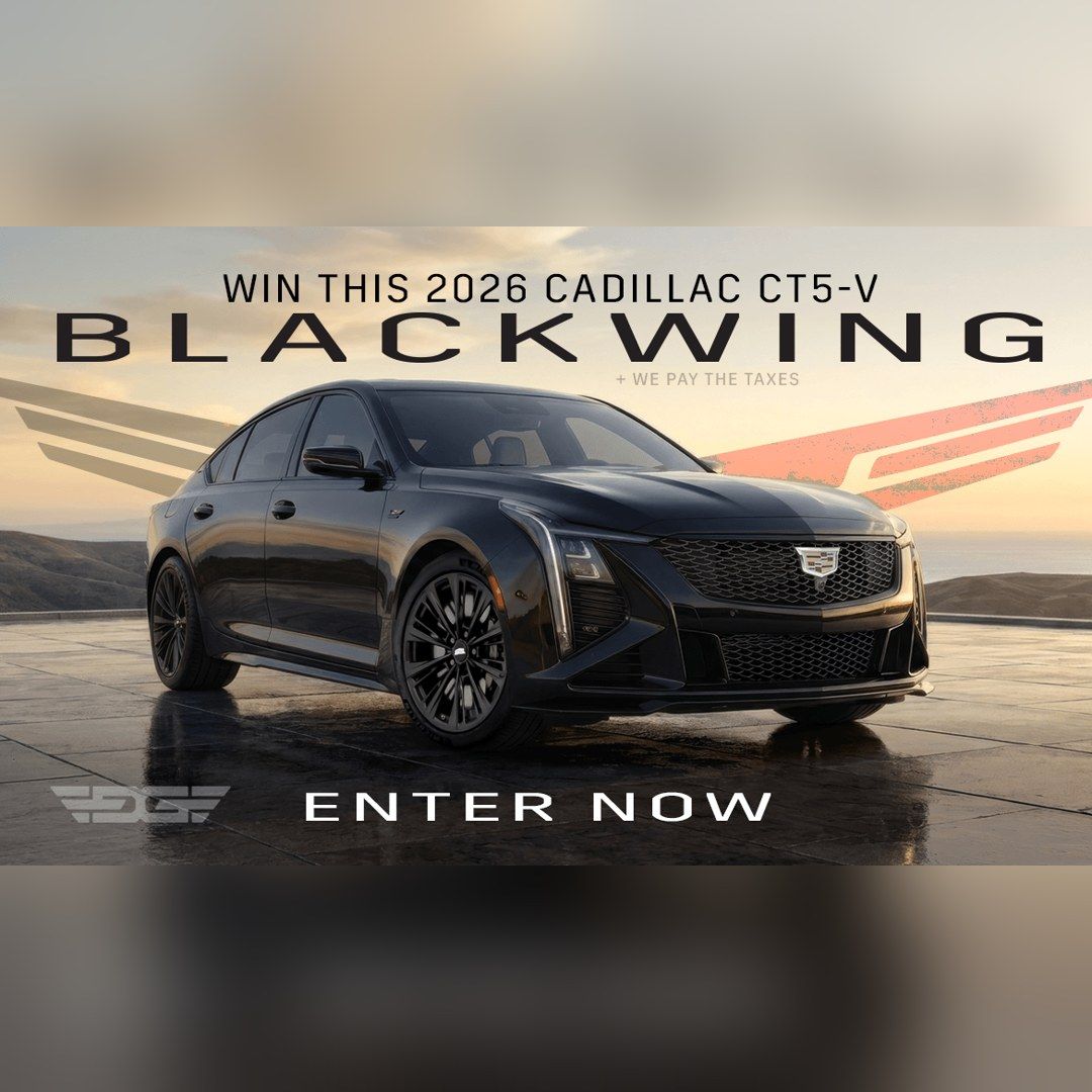 oldcarraffle's tweet photo. New car raffle: 2026 Cadillac CT5-V Blackwing plus $31,000 for Taxes
Benefits Cadillac Dream Giveaway
Drawing: November 18, 2026
Details, rules and tickets: https://t.co/ArDW7Fg4Zu
#CarRaffle #CarGuys #Cadillac https://t.co/X5dk5z7cKD