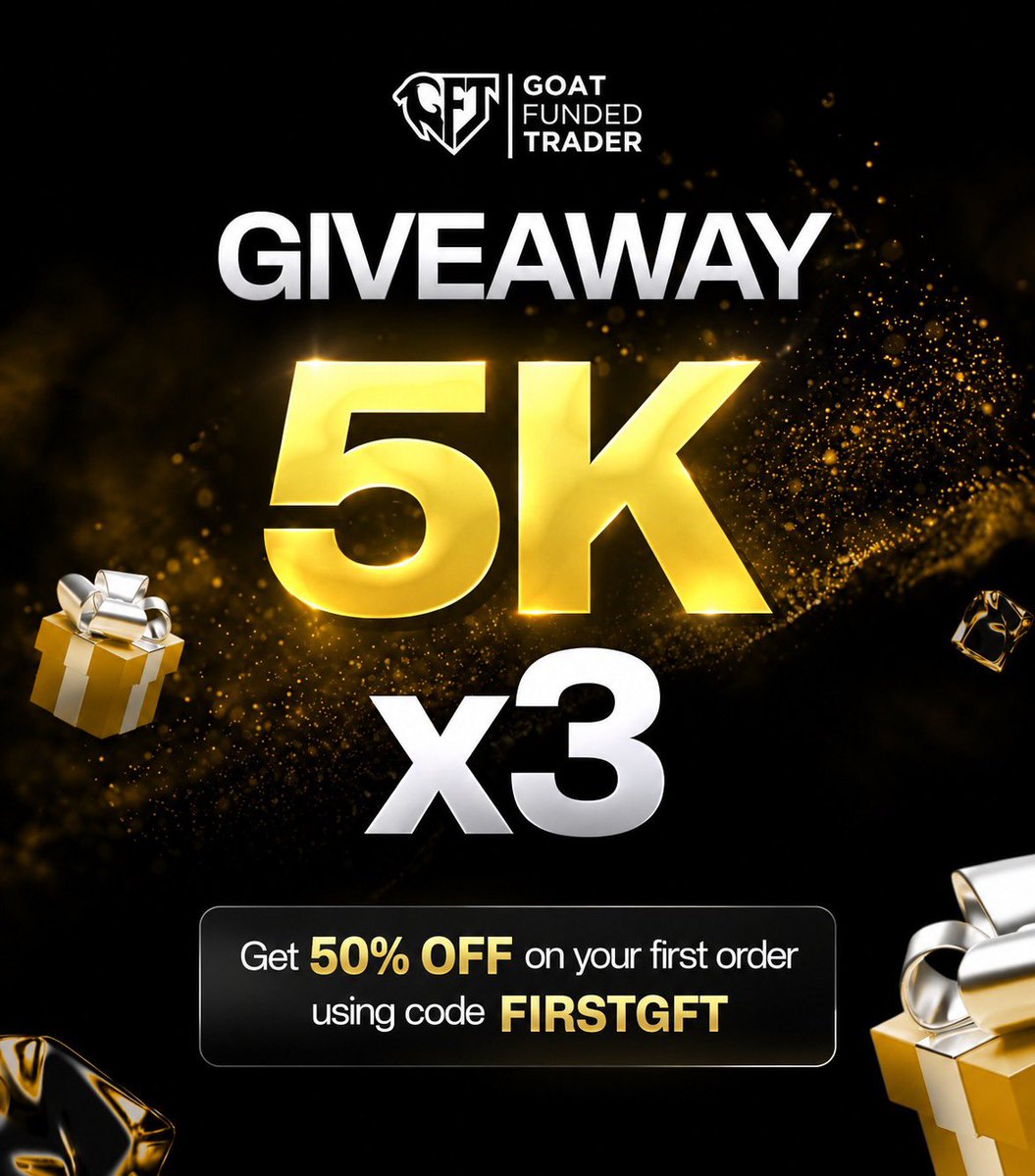 risefx01's tweet photo. 🎁 GFT GIVEAWAY ALERT 🎁
               3X 5k

To win this giveaway👇🏽

-MUST follow and turn on my notifications 🔔

-Like and retweet this post 

Follow  @EdwardXLreal @GoatFunded @risefx01 @NosaAdrian @ApexTrader02 @Fauzeeyy_Oumar @New_owner1 @iamkissking @CharlesFT_ 

-Tag 3 of your trader friends

Ends in 3days🖤