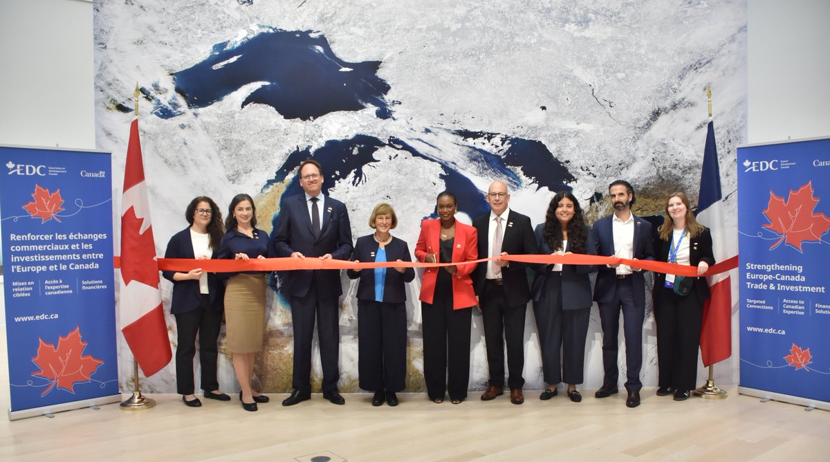AmbCanFrance's tweet photo. @ExportDevCanada Avec cette nouvelle présence, EDC pourra accompagner encore plus efficacement les entreprises canadiennes dans leur stratégie de diversification des exportations, en leur offrant un soutien accru et une visibilité renforcée sur les marchés européens. https://t.co/1zq7l74QBh