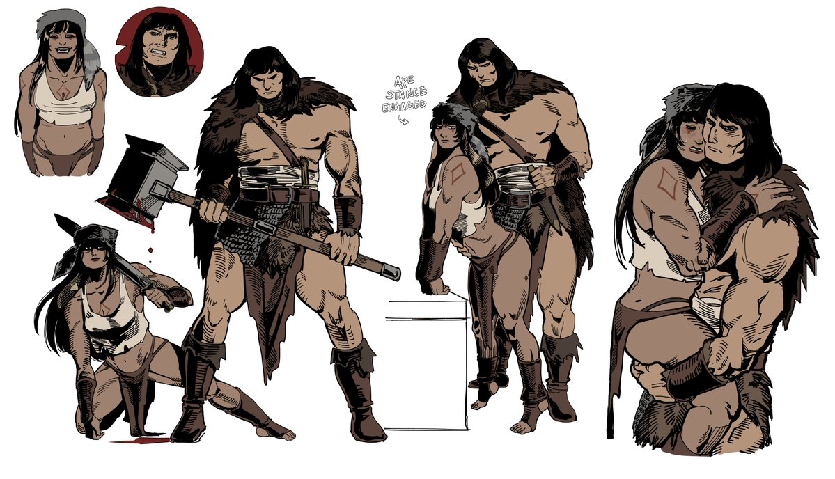 toffee_32's tweet photo. Serious and unserious inking studies I've been doing with Conan and Sayen https://t.co/VUiR2N3fCH